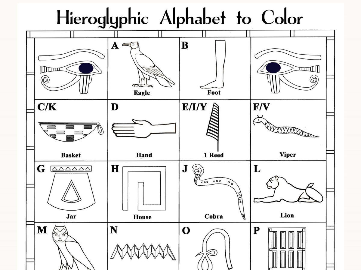 Egyptian Hieroglyphics Coloring Pages 2025 Egyptian Hieroglyphics Coloring Pages 2025