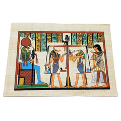 Egyptian Papyrus Painting Judgement Scene - Made in Egypt