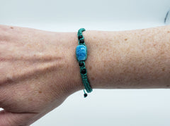 Egyptian Colorful Macramé Scarab Bracelet - Assorted Colors - 1 pcs