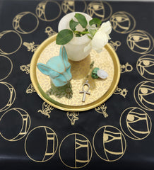 Egyptian Lunar Phases Altar Cloth/Scarf - Made in Egypt