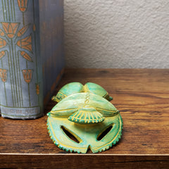 Egyptian Scarab Statue - Hand-Carved Soapstone - Made in Egypt