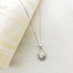 Egyptian Scarab Pendant Necklace - Made in Egypt - Sterling Silver