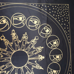 Altartuch/Schal mit ägyptischen Mondphasen – Hergestellt in Ägypten