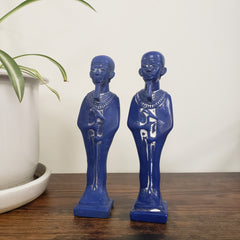 Ptah Statue Blue - Egyptian God - Made in Egypt