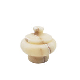 Egyptian Alabaster Jar with Removable Lid - 3.5" - Made in Egypt