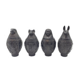 Egyptian Canopic Jar Set of 4 - Black - Made in Egypt
