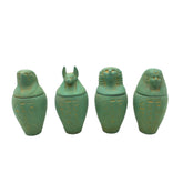 Egyptian Canopic Jar Set Patina - Made in Egypt