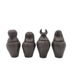 Egyptian Canopic Jar Set of 4 - Brown - Made in Egypt