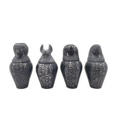 Egyptian Canopic Jar Set of 4 - Grey - Made in Egypt