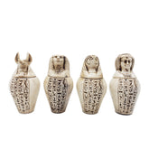 Egyptian Canopic Jar Set of 4 - White - Made in Egypt