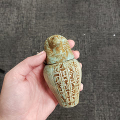 Egyptian Canopic Jar Set of 4 - Patina - Made in Egypt