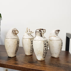 Egyptian Canopic Jar Set of 4 - Made in Egypt
