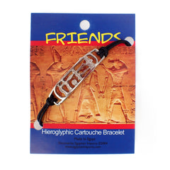 Ägyptisches Kartuschen-Freundschaftsarmband mit Kunstleder