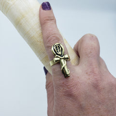 Egyptian Ankh Ring - Brass - Made in Egypt