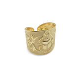 Egyptian Scarab Brass Cuff Bracelet - Gold Plated - Made in Egypt
