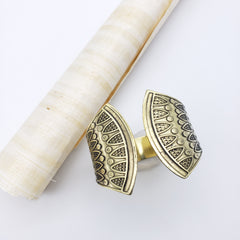 Egyptian Lotus Brass Cuff Bracelet - Made in Egypt