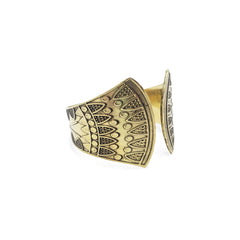 Egyptian Lotus Brass Cuff Bracelet - Made in Egypt