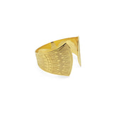 Egyptian Lotus Brass Cuff Bracelet - Gold Plated - Made in Egypt