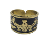 Egyptian Vulture Adjustable Brass Ring - Made in Egypt