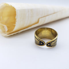 Verstellbarer Messingring mit der ägyptischen Göttin Isis – Hergestellt in Ägypten