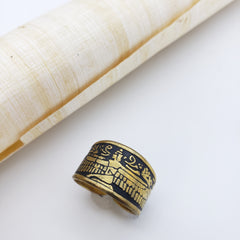 Verstellbarer Messingring mit der ägyptischen Göttin Isis – Hergestellt in Ägypten