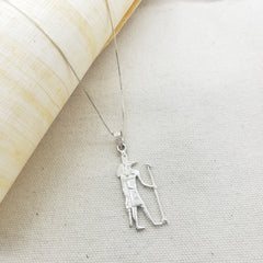 Egyptian God Anubis Pendant Necklace - Made in Egypt - Sterling Silver