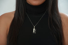 Egyptian God Anubis Pendant Necklace - Made in Egypt - Sterling Silver
