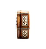 Egyptian Wooden Jewelry Box with "Mother of Pearl" Inlaid - Hexagon