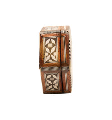 Egyptian Wooden Jewelry Box with "Mother of Pearl" Inlaid - Hexagon