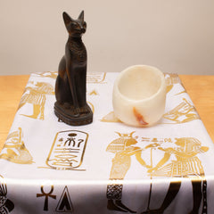 Altartuch/Schal mit ägyptischen Mondphasen – Hergestellt in Ägypten