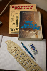 Wooden Hieroglyphic Stencil/Ruler - Egyptian God Horus - 12"