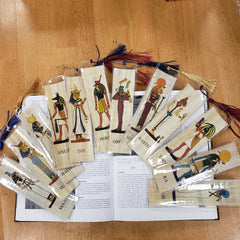 Egyptian Papyrus Bookmark Gods/Goddesses - Set of 12 - 8"
