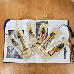 Egyptian Papyrus Bookmark Gods/Goddesses - Set of 12 - 8"