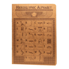 Hieroglyphic Alphabet Egyptian Sketchbook - 20 blank pages - Made in Egypt