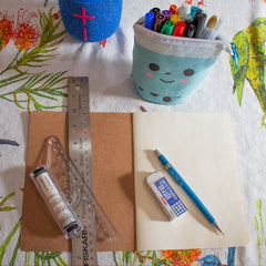 Hieroglyphic Alphabet Egyptian Sketchbook - 20 blank pages - Made in Egypt