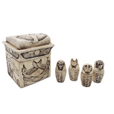 Egyptian Canopic Jar Set in a Box - Multiple Colors - Made in Egypt