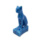 Egyptian Bastet Cat Statue Ceramic Blue - Made in Egypt
