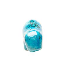 Turquoise-colored object on a white background