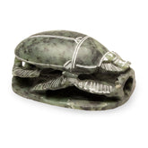 Soapstone Scarab Statue Natural Green - Made in Egypt