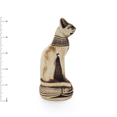 Egyptian Bastet Cat on Scarab Statue - Made in Egypt