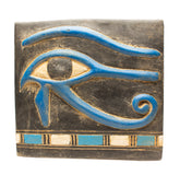 Decorative plaque with the Eye of Horus on a white background
