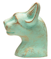BASTET CAT BUST PATINA SM - 3.5"