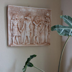 ANUBIS AND ISIS PLAQUE - 10"