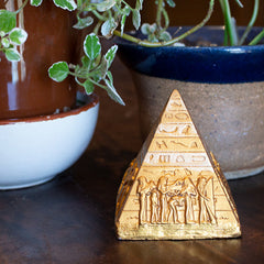 GOLDEN PYRAMID STATUE - 3"