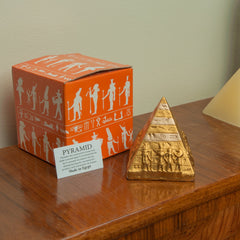 Egyptian Golden Pyramid Statue - 3"