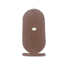 Brown plaque on a white background