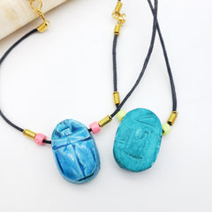 Ägyptische Skarabäus-Halskette, sortiert, 55,9 cm