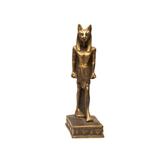 STANDING BASTET CAT STATUE - BRONZE FINISH