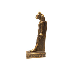 STANDING BASTET CAT STATUE - BRONZE FINISH