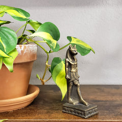 STANDING BASTET CAT STATUE - BRONZE FINISH